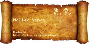 Moller Vince névjegykártya